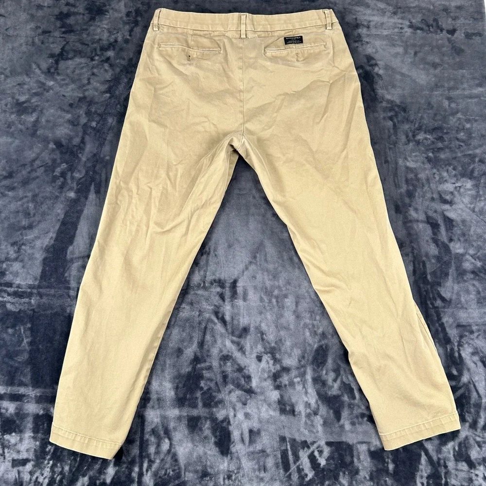 Banana Republic Tapered Fit Chino Pants Mens 36x32 Khaki Tan Stretch Cotton